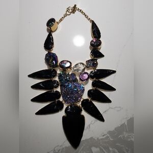 Alchemia Obsidian Arrowhead and Mystic Quartz Necklace